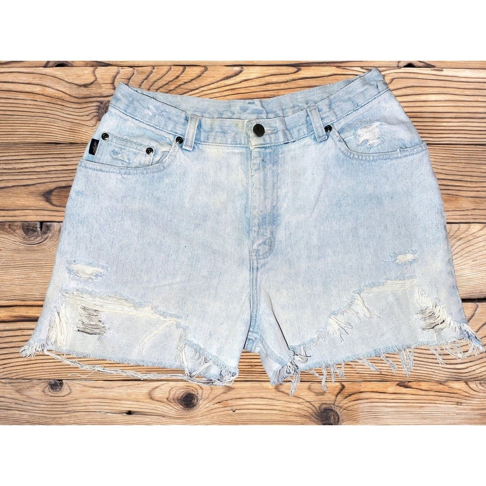 D2 Vintage‎ Chic Denim Cutoff Jean Shorts Light Wash Soft Size 4 6 Distressed